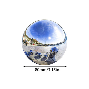 Stainless Steel Mirror Hollow Decorative Sphere Silver Large Home Garden Ornament Decoration High Gloss Metal Sphere Ornament